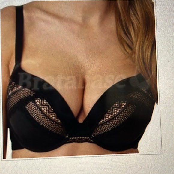 PANACHE Black Women's Aria Plunge Bra Black/Nude - Picture 2 of 6